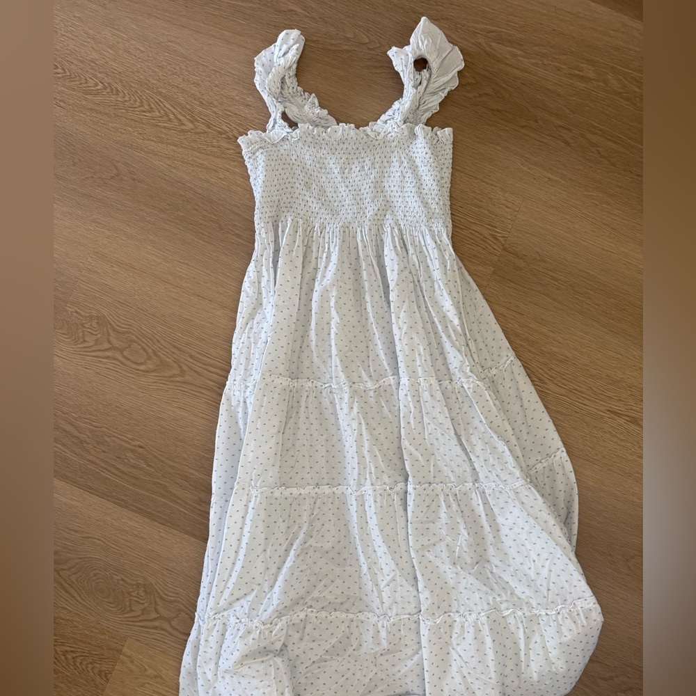 Hill House Nap Dress- Blue Dots. See description